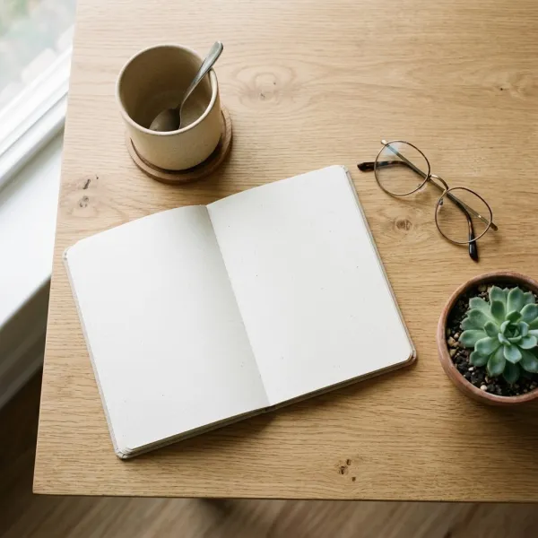 Desk flat lay